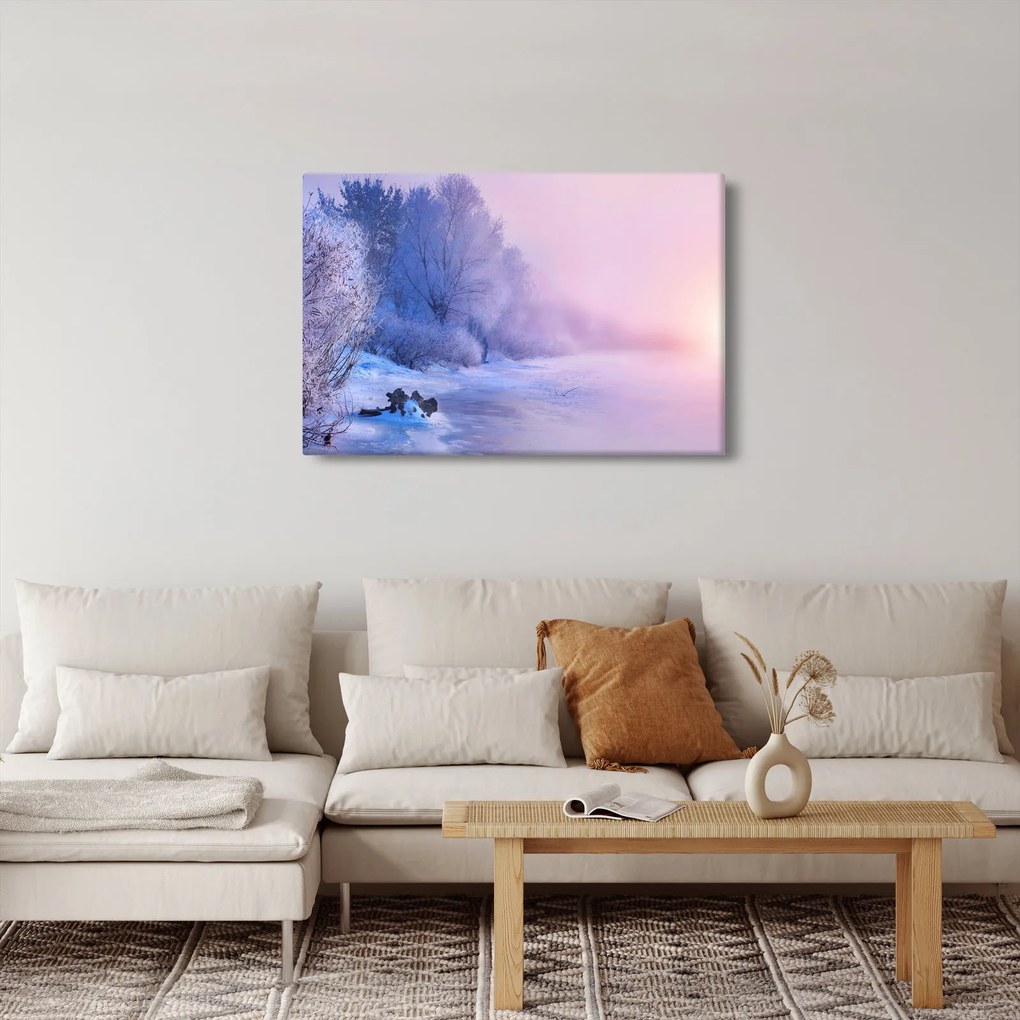 Obraz - Zamrznutá rieka (90x60 cm)