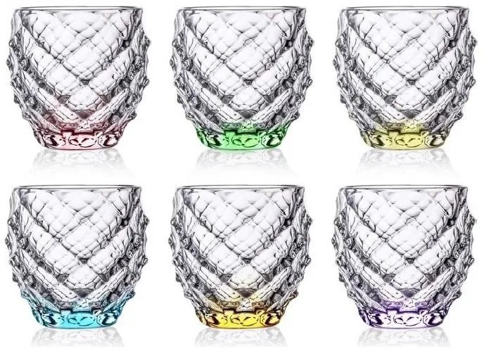 BOHEMIA MORRIS COLOR POHÁR NA WHISKY 340 ML SADA 6 KS