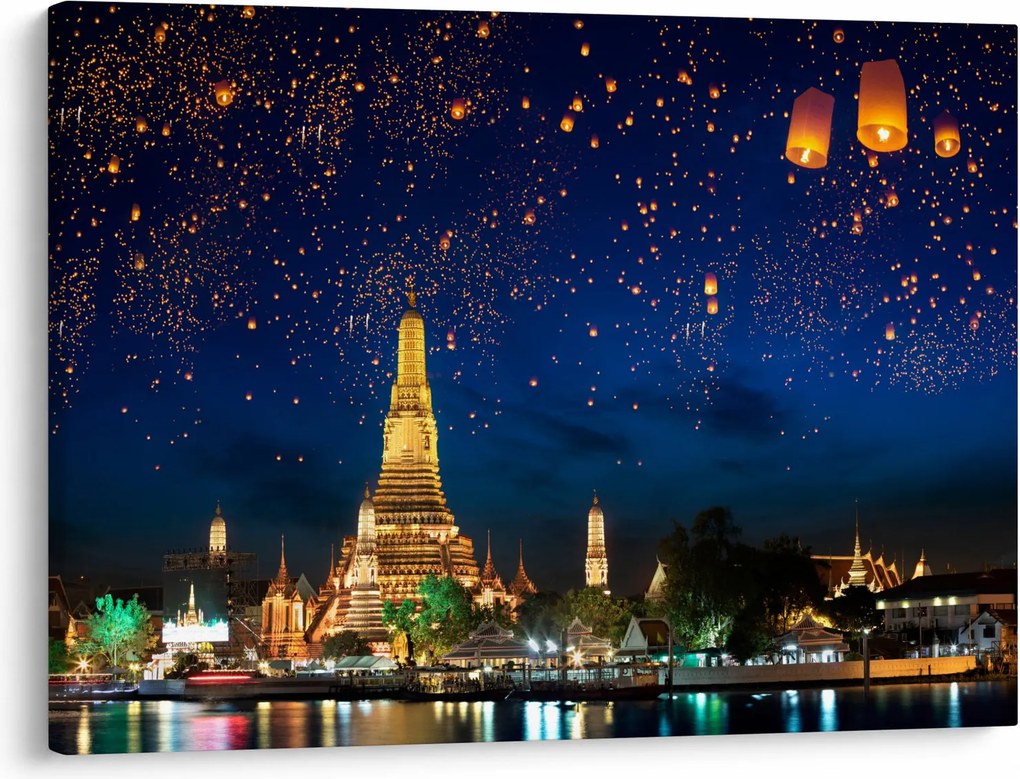 Obraz - Lampióny šťastia, Bangkok (70x50 cm)