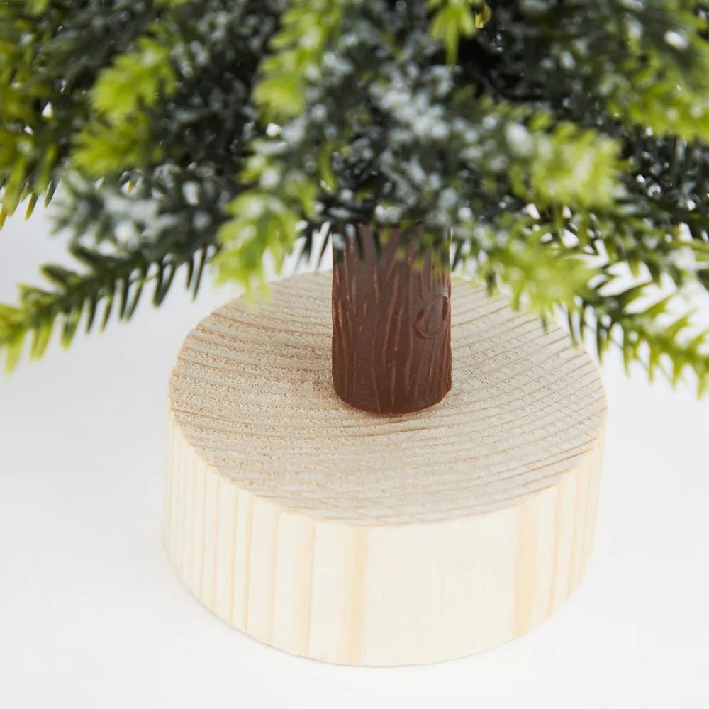 TREE OF THE MONTH Vianočný stromček s dreveným stojanom 19 cm
