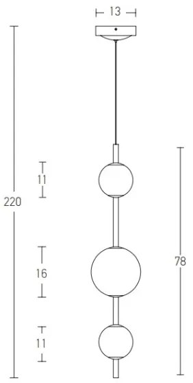 Zambelis 20132 - LED Luster na lanku LED/12W/230V