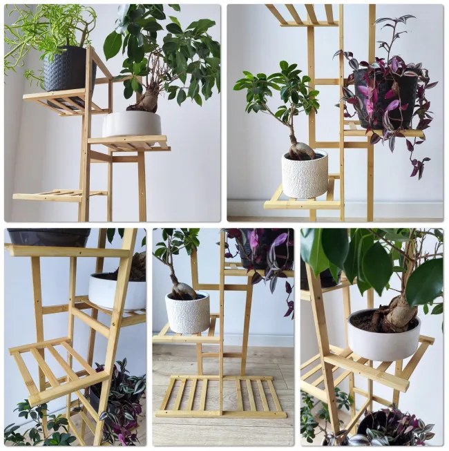 Stojan na kvety HERVEL bambusový