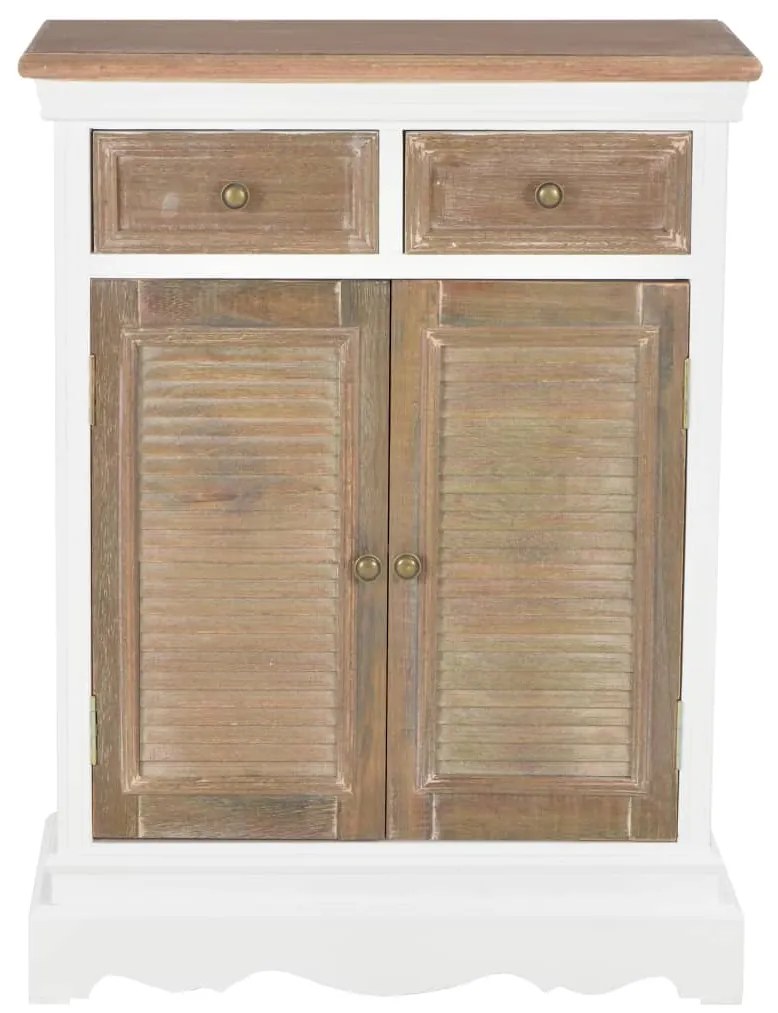 vidaXL Komoda biela 60x30x80 cm masívne drevo