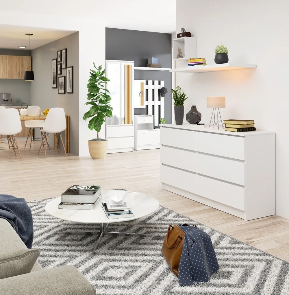 Komoda Rollo K 140  cm bílá matná