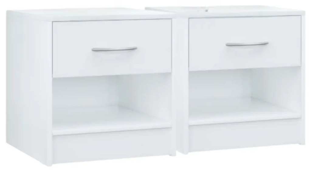 Casaria Set nočných stolíkov BIANCA, 2 ks, 41x39x28cm, biela