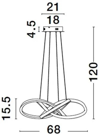 LED luster Amara 68