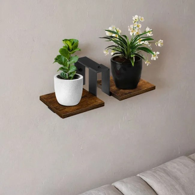 Nástenný stojan na kvety FERNANDO RUSTIC dub