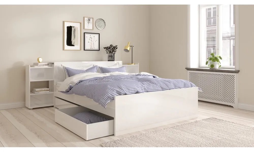 Biela dvojlôžková posteľ 160x200 cm Naia – Tvilum