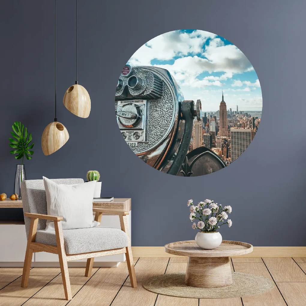 PIPPER. Textilná kruhová nálepka na stenu "New York 2" Veľkosť: 120 cm