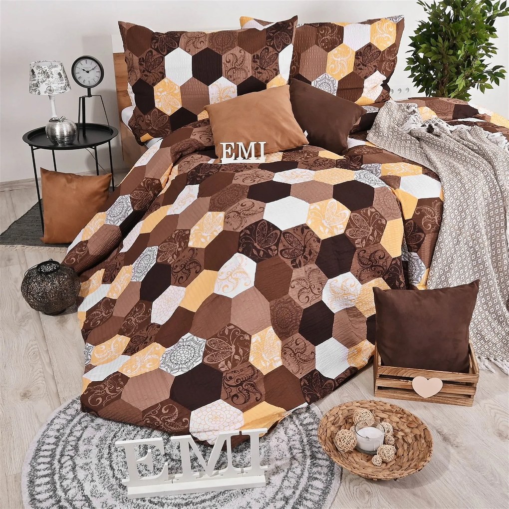 Obliečky krepové Zoe EMI: Štandardný set jednolôžko obsahuje 1x 140x200 + 1x 70x90