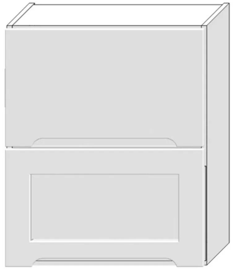 Skrinka do kuchyne Zoya W60grf/2 Sd Biely hrášok / Biely