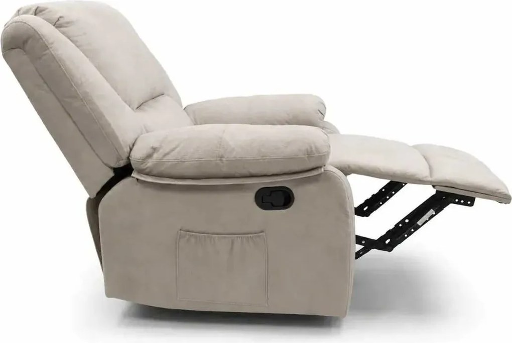 LuxuryForm DESIGN Televízne kreslo VELORA s polohovaním - sivé