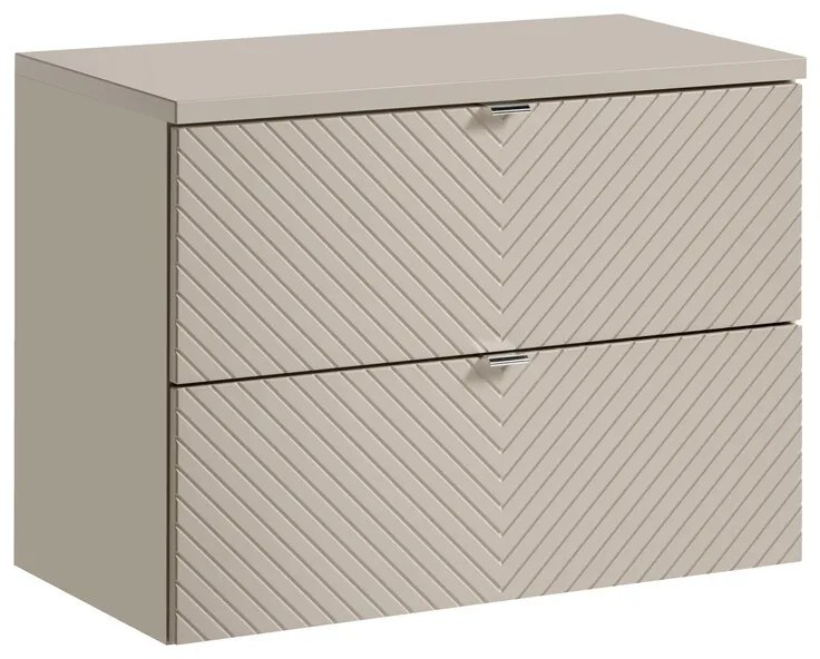 Závesná skrinka pod umývadlo Viva Cashmere s doskou 80 cm kašmír