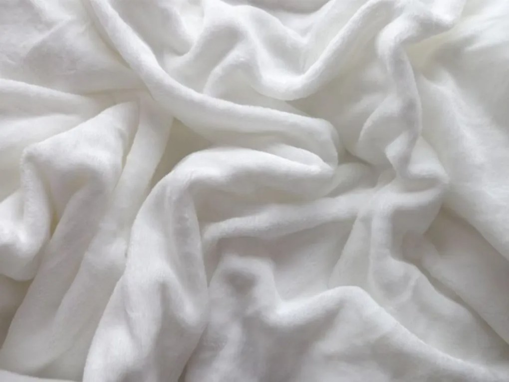 Plachta mikroplyš SOFT 180x200 cm biela