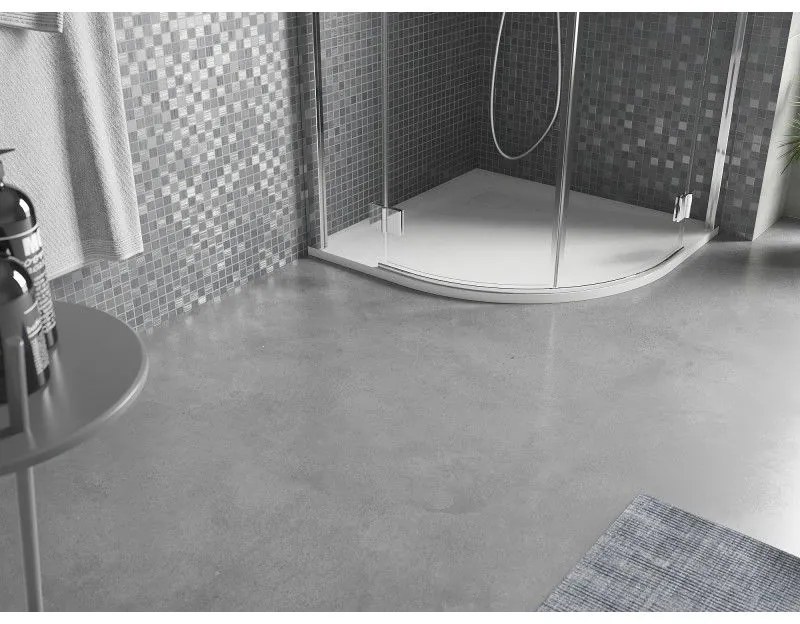 Mexen Bert, SMC štvrťkruhová sprchová vanička 90 x 90 cm, biela, 4KR109090