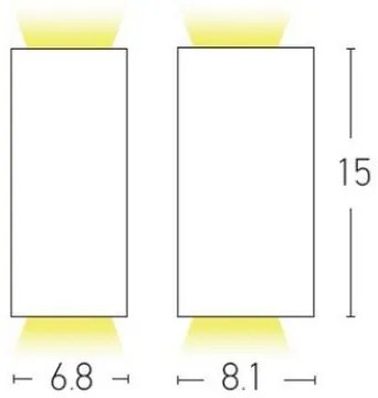 Zambelis E122 - Vonkajšie nástenné svietidlo 2xGU10/15W/230V IP54 antracit