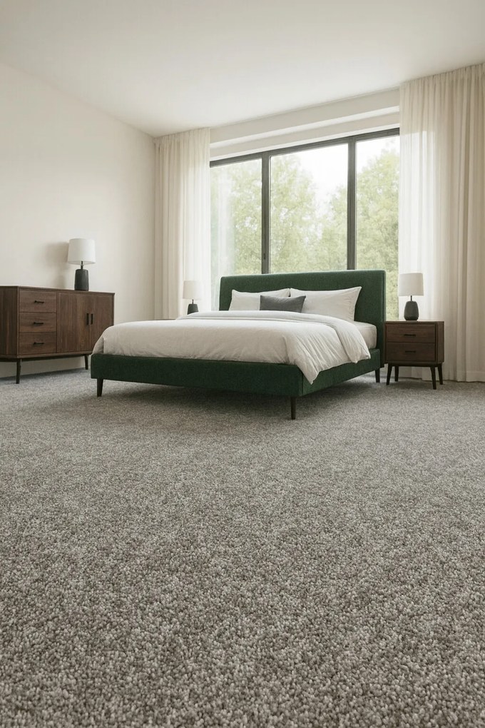 Metrážny koberec Felix 043, na mieru, šíře 4m, šedá, filc, detská izba, ITC