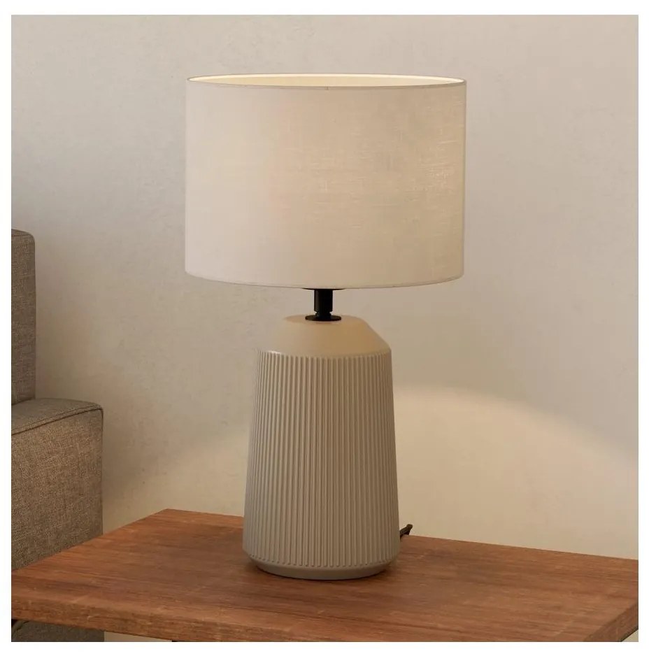 Eglo 900823 - Stolná lampa CAPALBIO 1xE27/40W/230V krémová