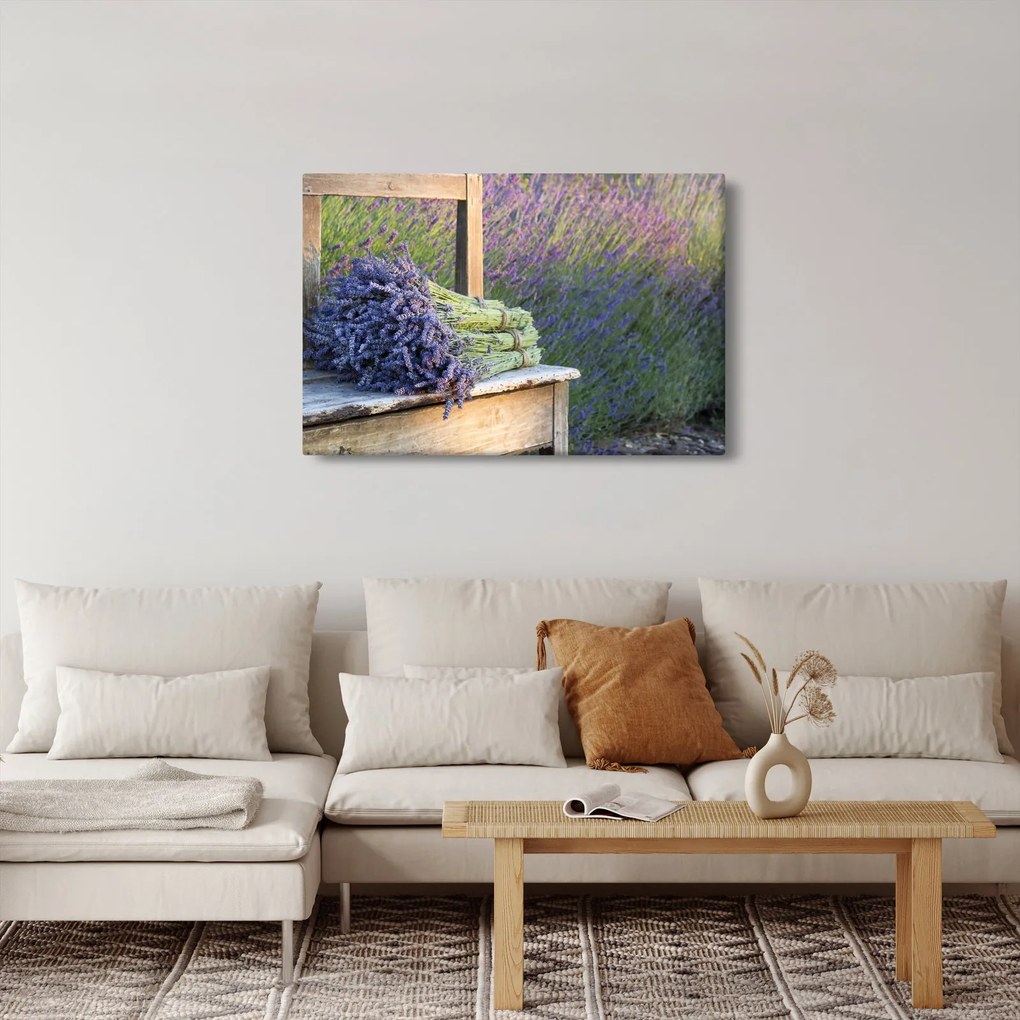 Obraz - Levanduľové zväzky (90x60 cm)
