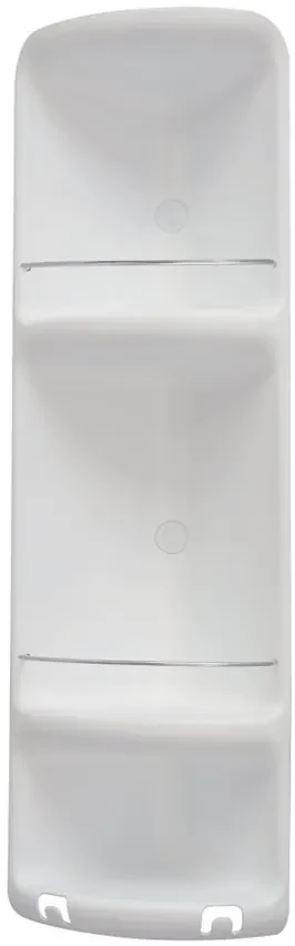 Gedy Gedy, CAESAR rohová polička s 3 poschodiami, 226x710x160 mm, ABS plast, biela, 7081