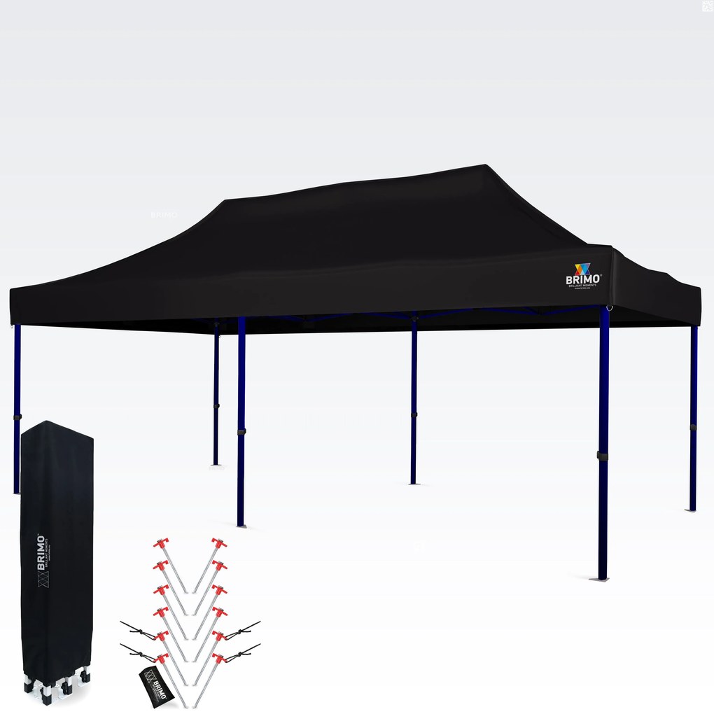 BRIMO Nepremokavý Párty Stan 3x6 m – Bezstarostná Oslava pod 16,5 m² Strechou - bez 3 stien - Čierna 28