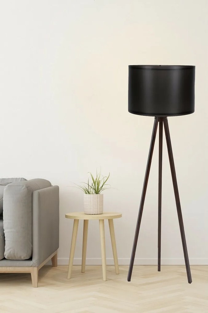 Stojacia lampa Tripod Black Walnut 104