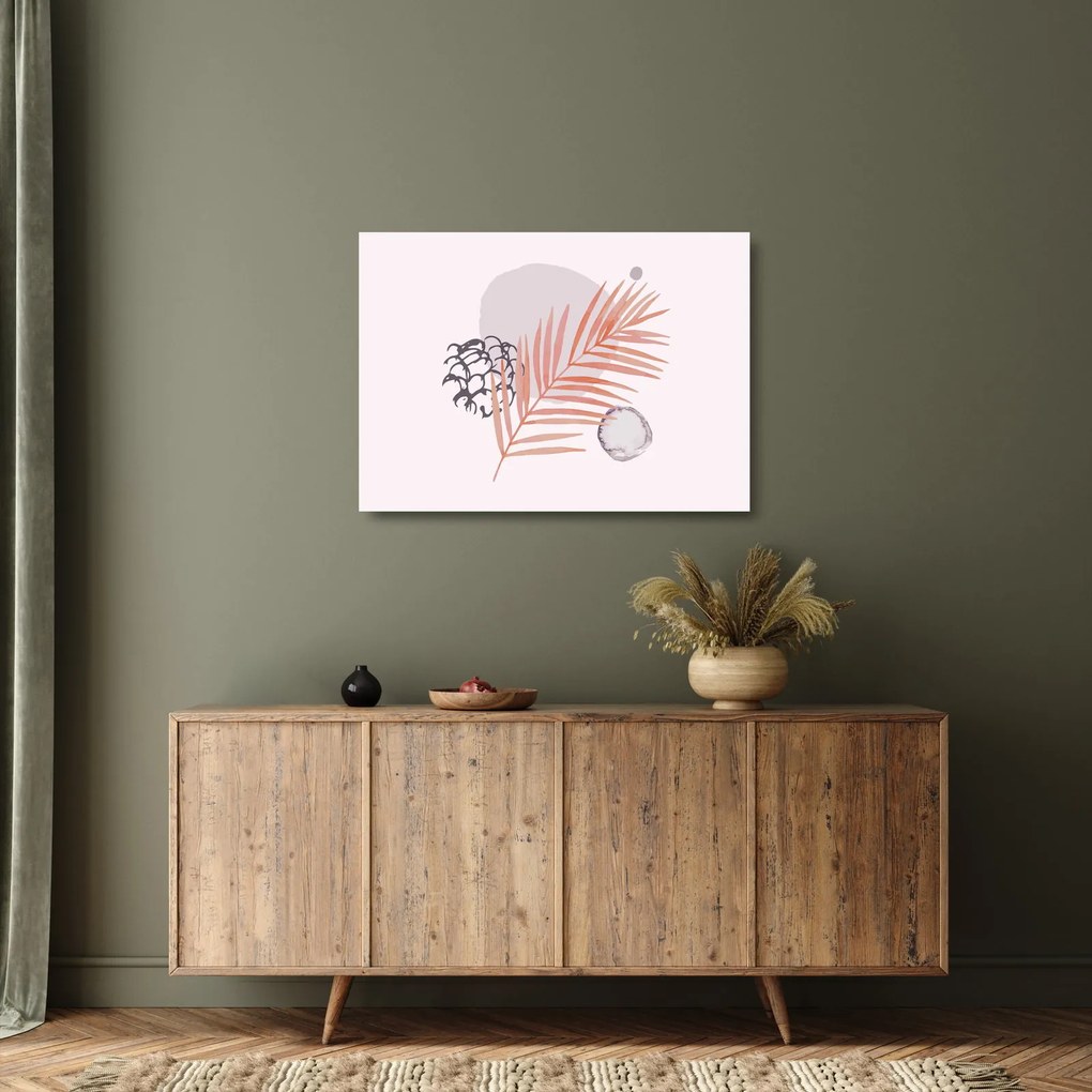 Sklenený obraz - Fialový minimalizmus N⁰3 (70x50 cm)