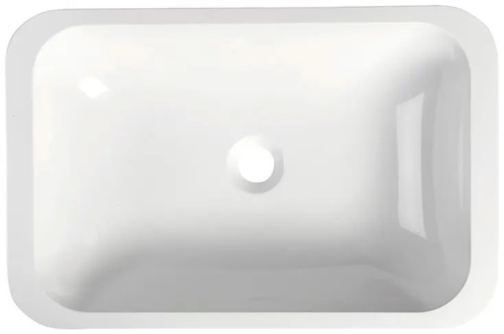 Sapho, Japura umývadlo 55x36cm, liaty mramor, biela, zápustne, 50135