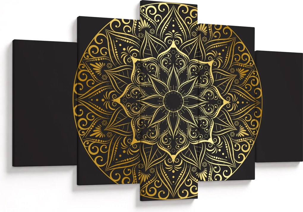 Obraz zlaté abstrakcie (150x105 cm)
