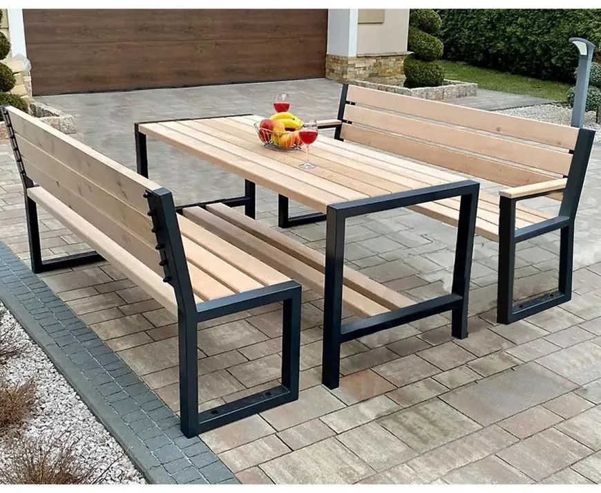 Komplet moderný 2 s operadlom natural