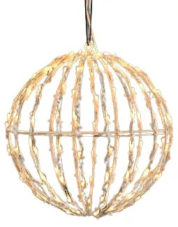 ACA Lighting LED vianočné 3D guľa, priemer 20 cm, 100 LED, 230V, IP44
