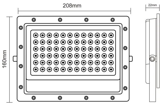 LED Vonkajší reflektor LED/100W/230V 5000K IP65 šedá
