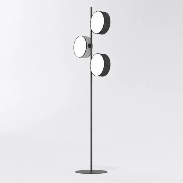 Stojacia lampa DRUMZ 3xE14/10W/230V čierna/sivá