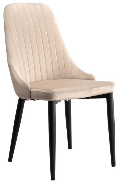 Jedálenská stolička LORIENT zamatová, béžová