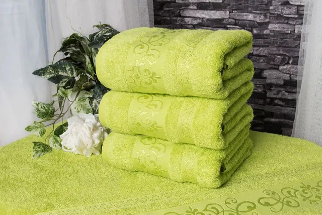 XPOSE ® Bambusový ručník CATANIA - limetková 50x90 cm