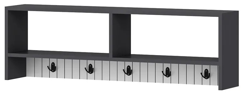 Nástenný vešiak Sarandon Anthracite White