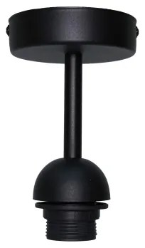 Duolla - Prisadený luster OVAL 1xE27/15W/230V šedá