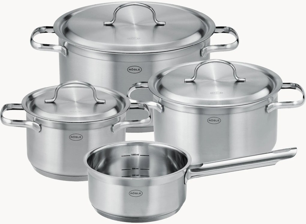 Súprava hrncov z nehrdzavejúcej ocele Pureelements, 4 ks