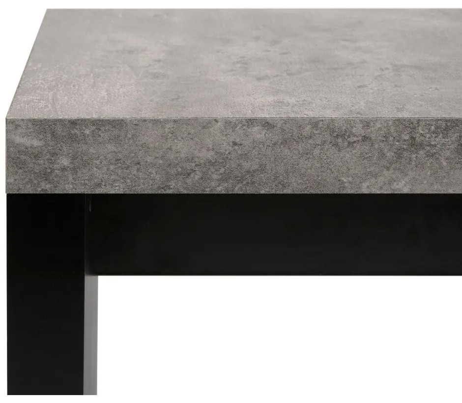 Čierno-sivá lavica v betónovom dekore TemaHome Detroit, 140 x 43 cm