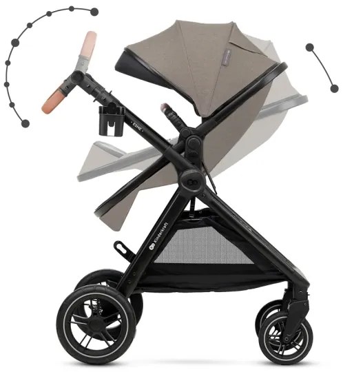 KINDERKRAFT - Kombinovaný kočík 3v1 ESME Sand beige + autosedačka MINK PRO