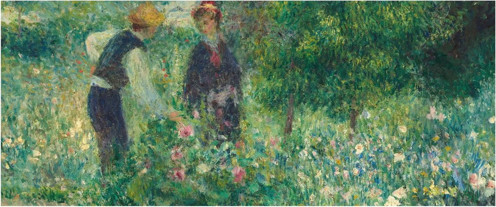 Obraz - Auguste Renoir, Picking Flowers, reprodukcia (120x50 cm)