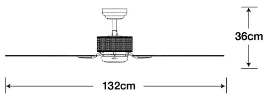 Lucci air 510297 - Stropný ventilátor FIJIAN biela