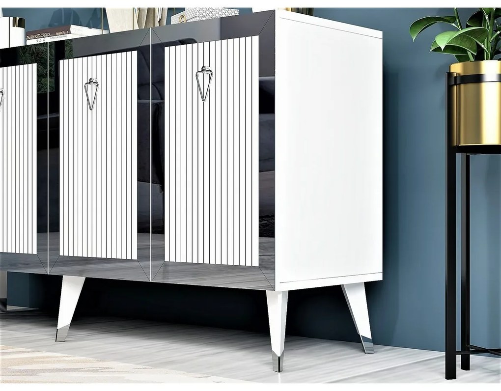 Skrinka Bare White and Silver