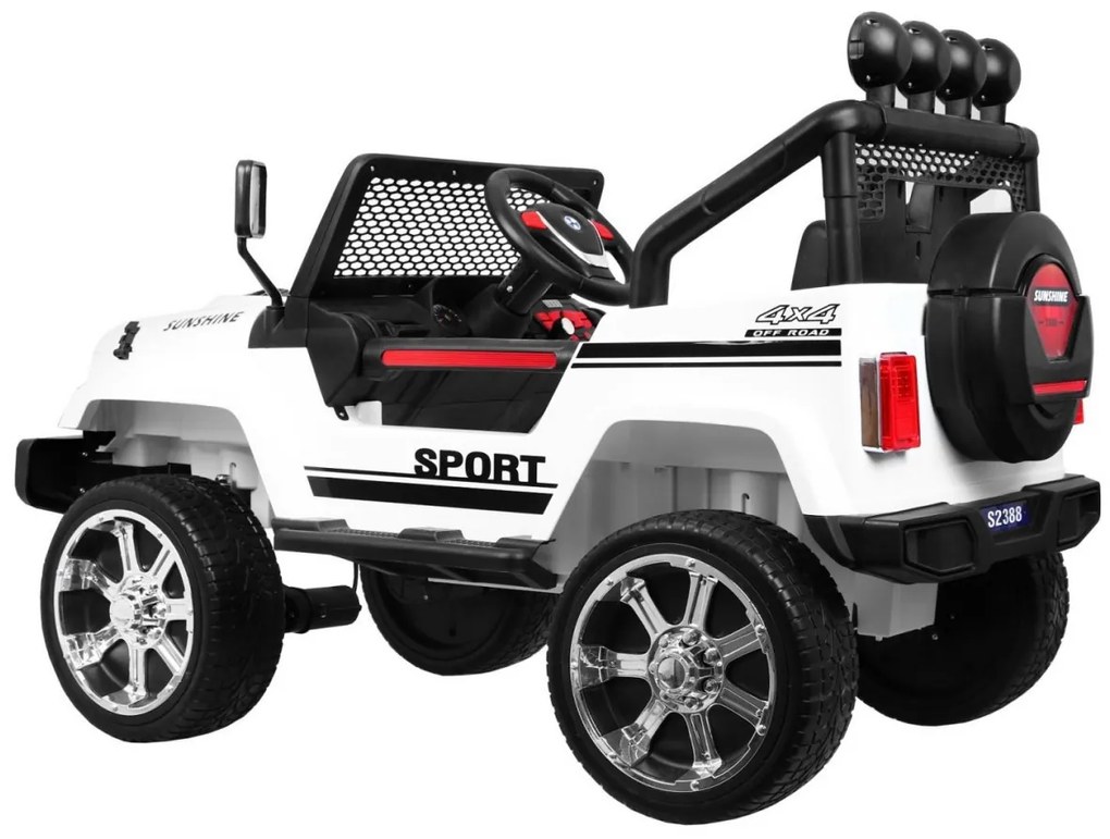 RAMIZ ELEKTRICKÉ AUTÍČKO RAPTOR DRIFTER 4x4 OFF ROAD BIELE  4x45W - 12V / 10Ah - 2023