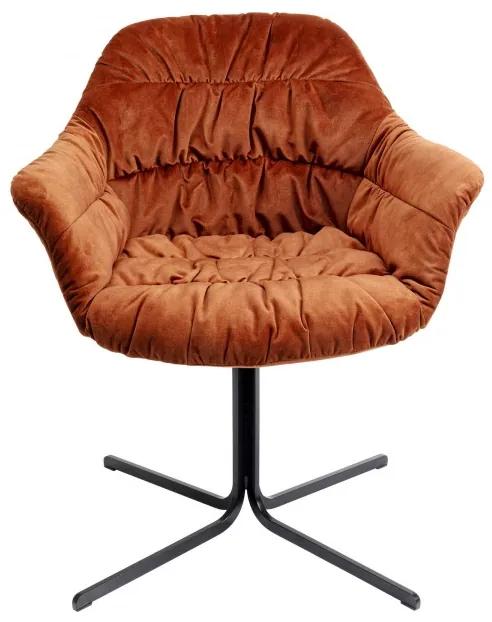 Oranžová Otočná stolička Colmar  79 × 66 × 64 cm KARE DESIGN