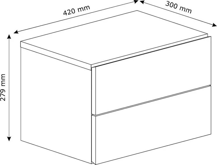 Nástenný nočný stolík Cabo, biely