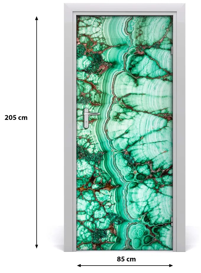 Samolepiace fototapety na dvere malachitová textúry 85x205 cm