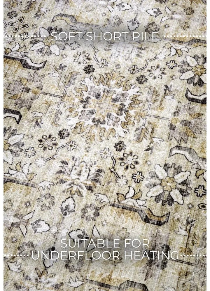 Béžový koberec 80x150 cm Saveh Cream Gold – Elle Decoration