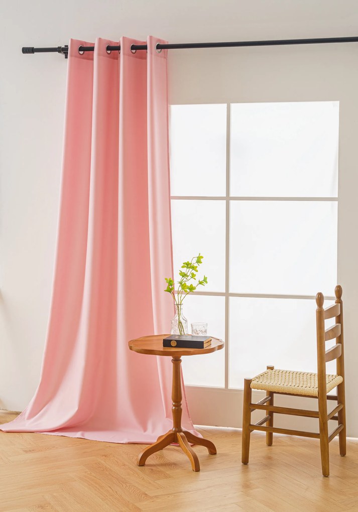 Záves OXFORD LIGHT 140x250 cm, ružový Zavesenie: Riasiaca páska