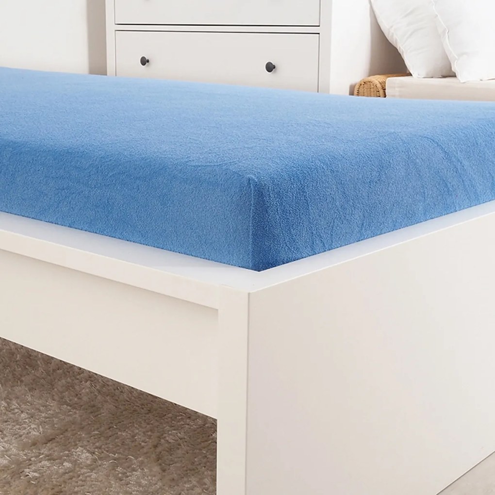 4Home froté prestieradlo Premium modrá, 90 x 200 cm